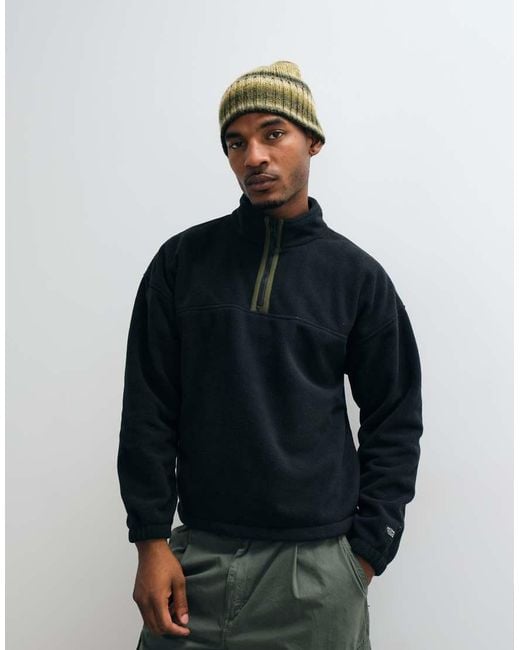 Levi's Blue Redwood Quarter Zip Sweatshirt for men