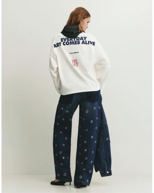 Pull&Bear White The Met T-shirt