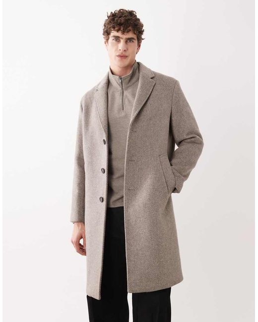 Mango Natural Cotton Mix Tailored Coat for men