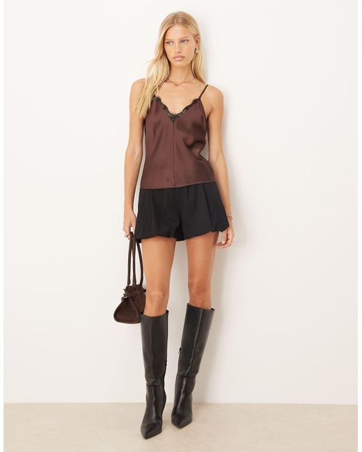 Canottiera Color Cioccolato Con Finiture di ASOS in Brown