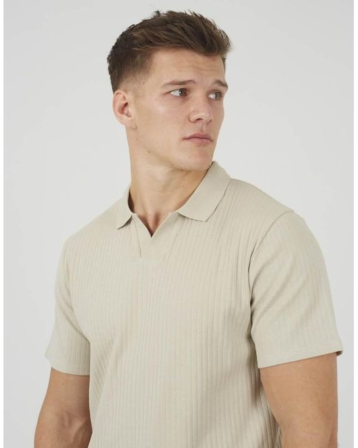 Brave Soul Natural Trophy Neck Polo Shirt for men