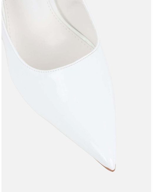 SIMMI White Sid Patent Court Shoes