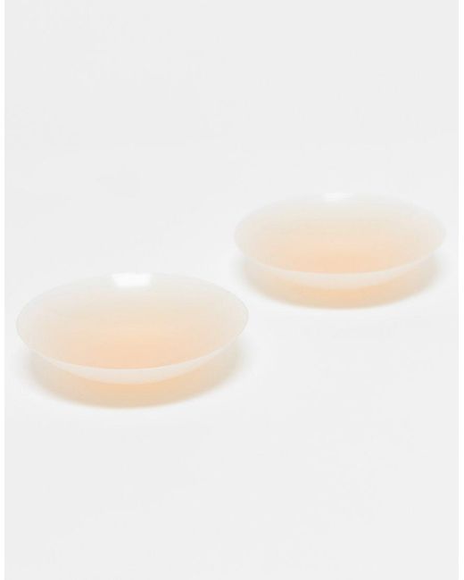 Bye Bra White Adheasive Free Nipple Silicone Reusable Covers