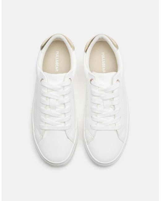 Pull&Bear Natural Platform Sneakers