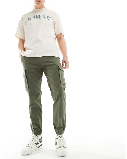 Hollister – cargo-jogginghose aus ripstop in Green für Herren
