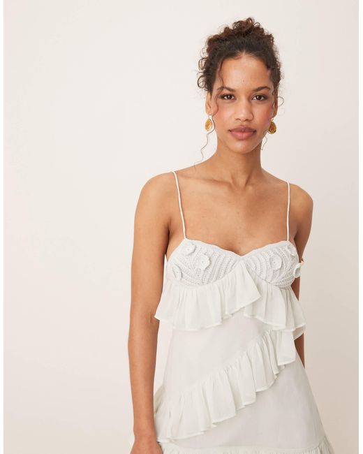 ASOS Natural – rüschen-kleid