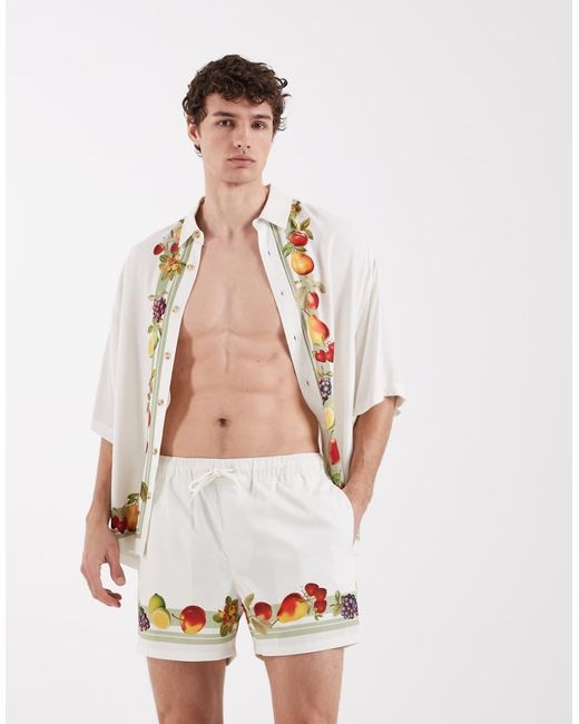 ASOS White Swim Shorts for men