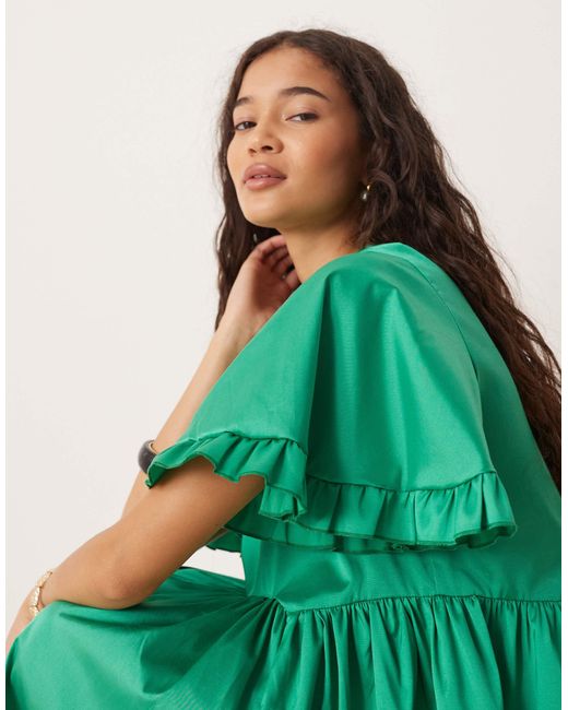 Sister Jane Green Bell Sleeve Mini Dress