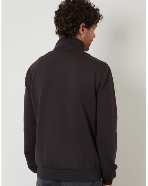 Threadbare Blue Quilted Hybrid Funnel Neck Jacket for men