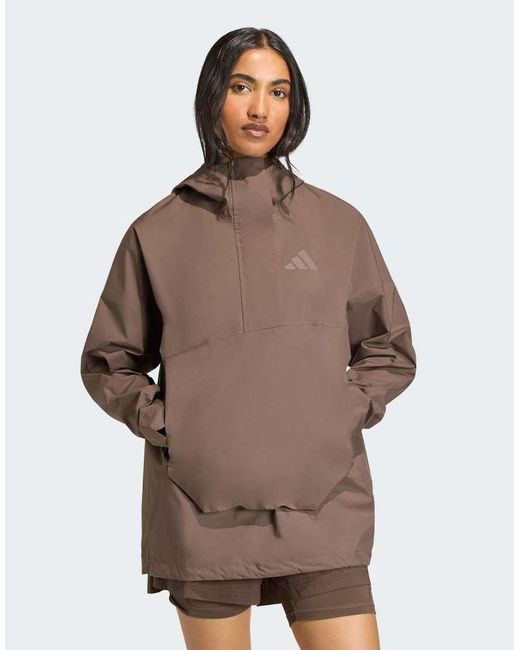 Adidas Originals Brown Terrex Xploric 2.5 Layer Climaproof Anorak