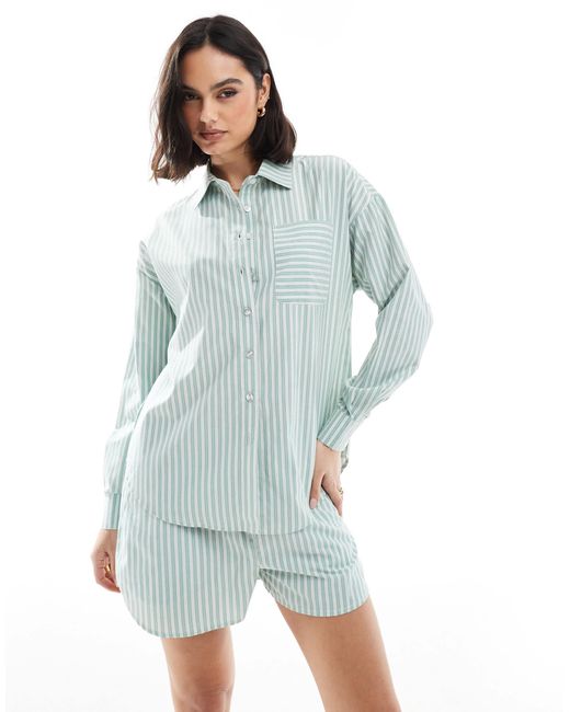 Brave Soul Blue – locker geschnittene hemdbluse