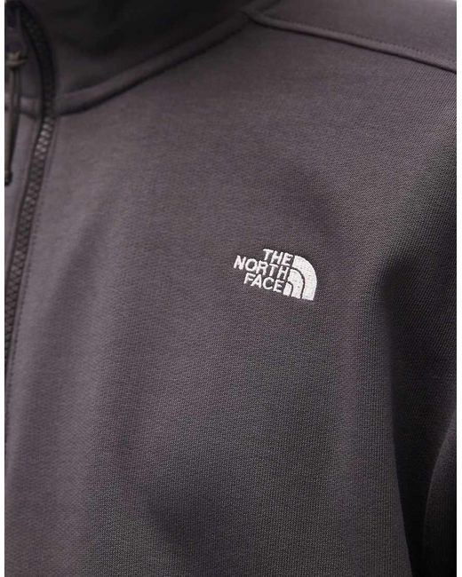 The North Face Gray Essential Logo Light Oversized 1/4 Zip for men