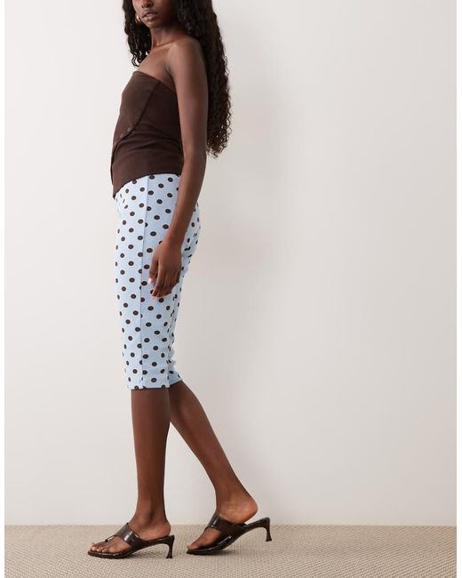 Miss Selfridge Blue Rib Capri Trouser Co-ord