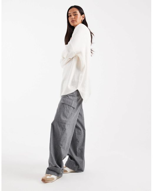 Vero Moda White – oversize-pullover