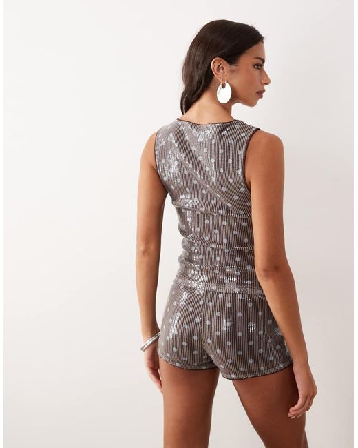 ASOS Brown Co-ord Sequin Tank Top