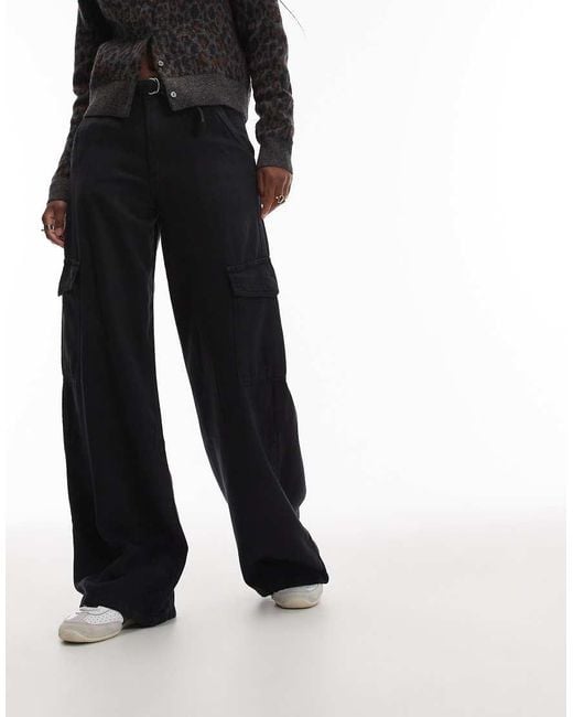 Pantaloni Cargo Dad Fit Larghi Neri di Levi's in Black