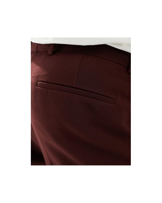 River Island Red Slim Suit Trouser for men