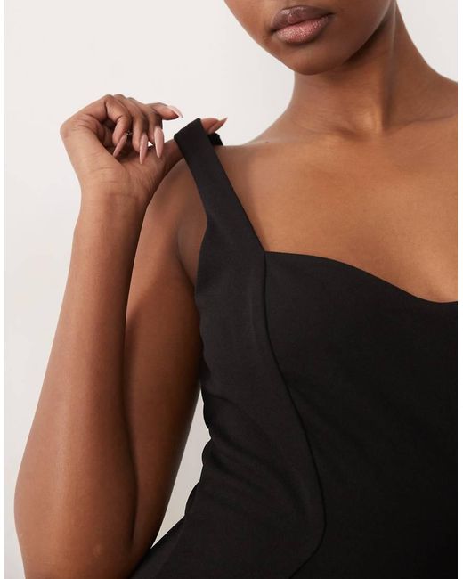 ASOS Natural Sweetheart Crepe Mini Dress