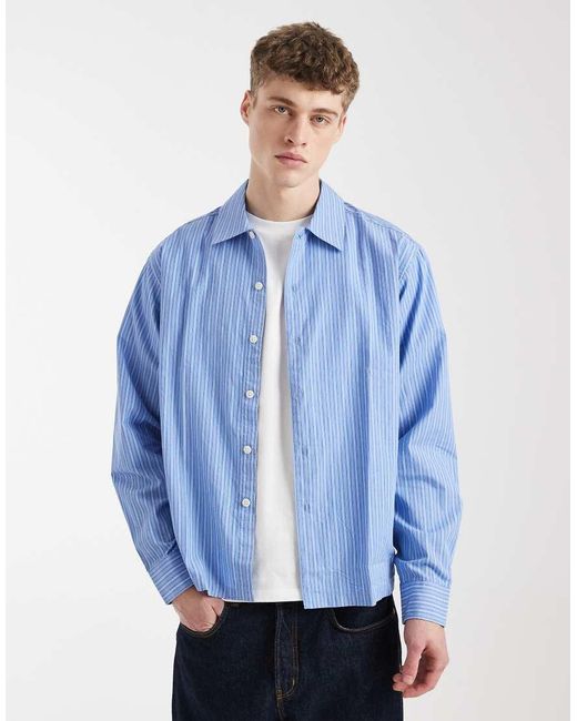 Only & Sons Blue Relaxed Fit Long Sleeve Shirt for men