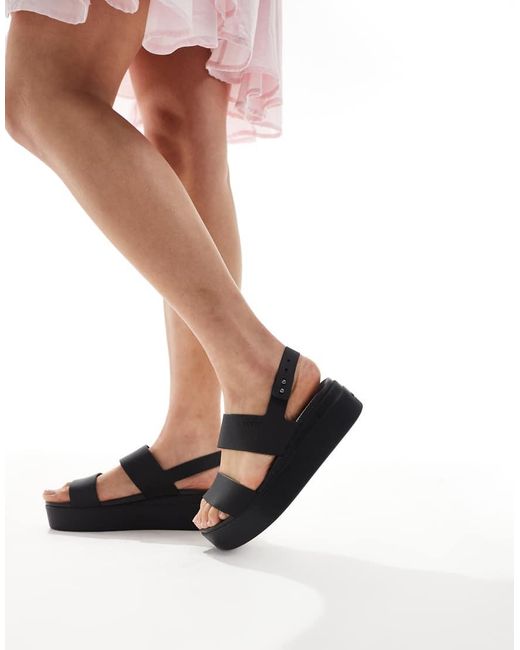 CROCSTM White Brooklyn Low Wedge Sandal