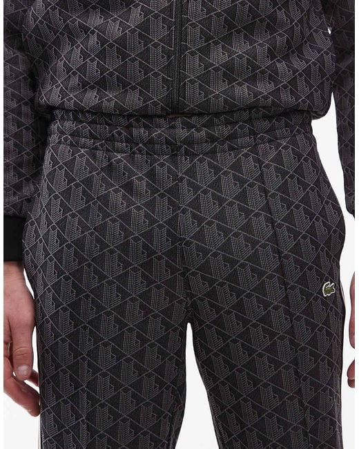 Lacoste Black Monogram Co-ord Track Pants for men