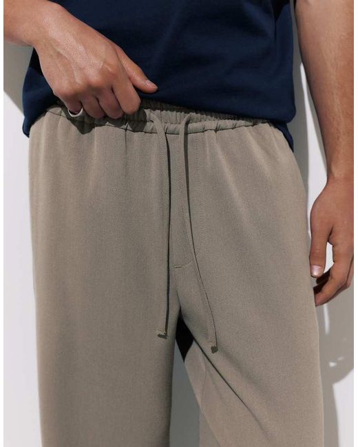 Pull&Bear Gray Tailored Fit joggers for men