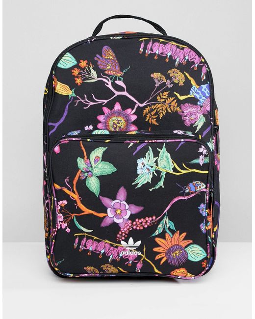 Adidas Originals Black Floral Print Backpack