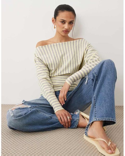 Cotton On Blue Everfine Long Sleeve Batwing Knit