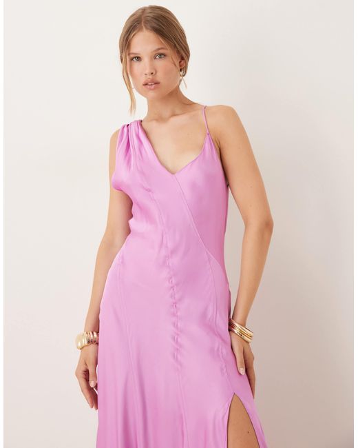 Mango Pink – midikleid aus satin