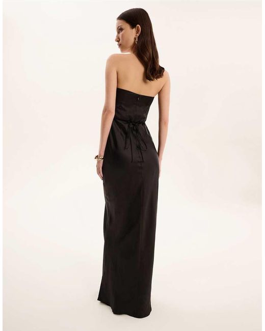 OMNES Black Amdra Zip-Back Maxi Dress