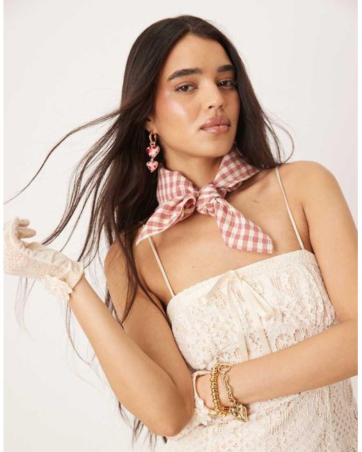 For Love & Lemons Natural Claire Mini Dress