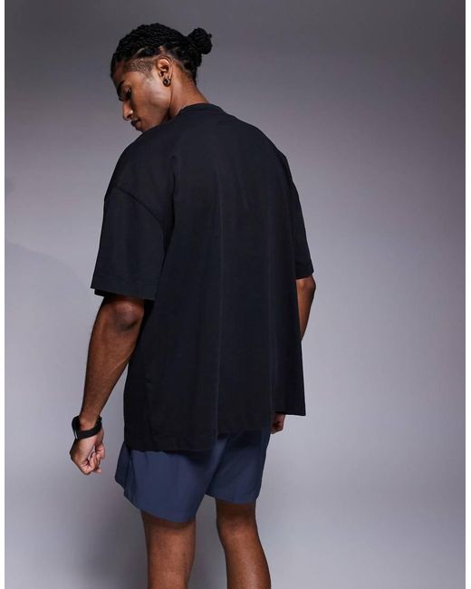 4505 Blue Icon Heavyweight Cotton Oversized T-shirt With Quick Dry Finish for men