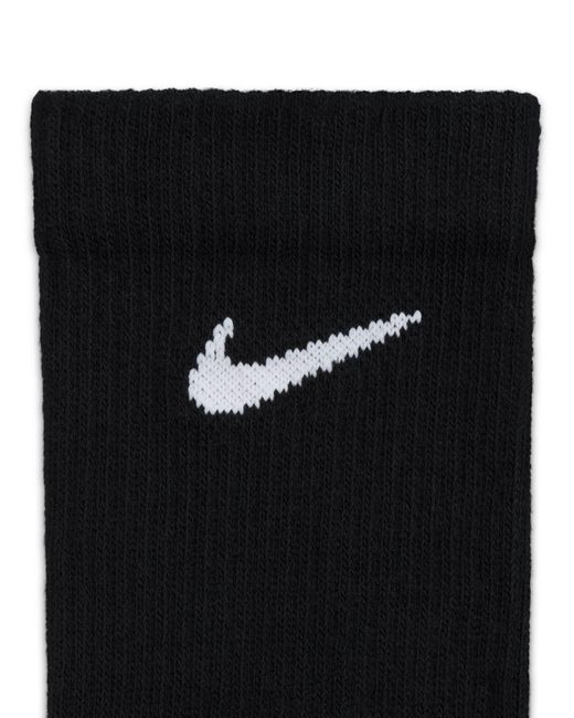 Nike Black Everyday Plus 3 Pack Crew Socks
