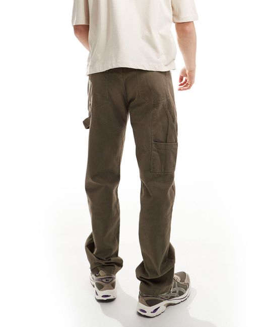 The Couture Club Natural Twill Carpenter Cargo Pants for men