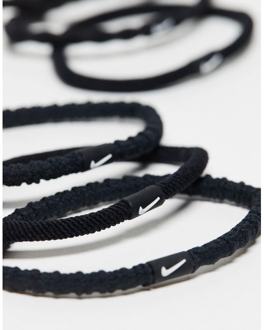 Flex - confezione da 6 elastici per capelli neri di Nike in Black da Uomo