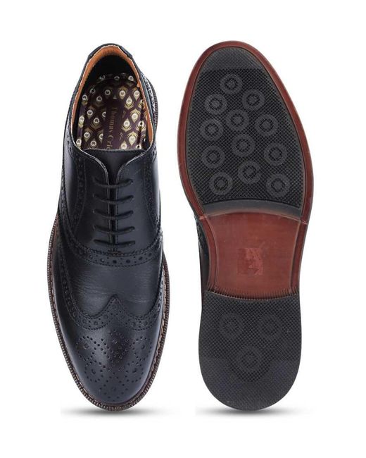 Thomas Crick Brown 'Waldew' Leather Oxford Formal Lace-Up Shoes for men