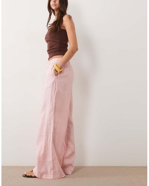 ARKET Pink Wide Leg Palazzo Pants