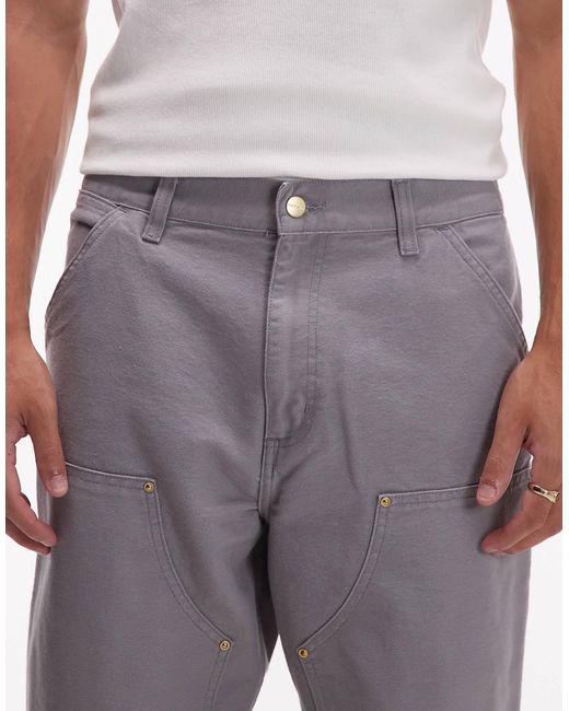 Carhartt Gray Double Knee Jeans for men