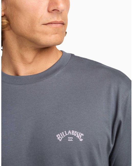 Arch - t-shirt manches courtes à logo ondulé - gris Billabong pour homme en coloris Blue
