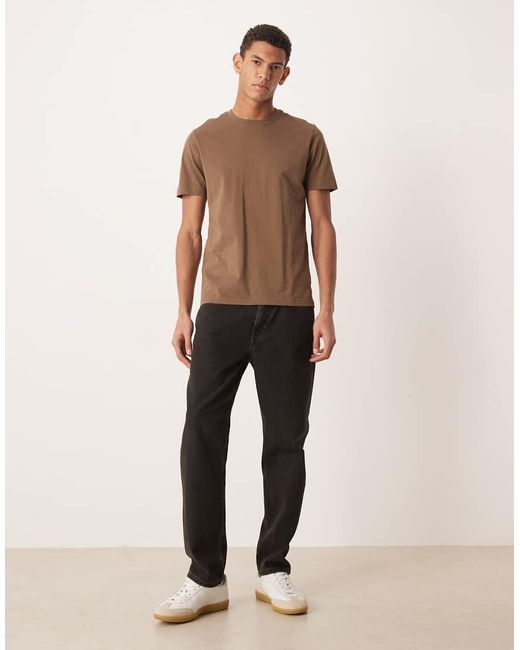 Mango Brown 100% Cotton T-shirt for men