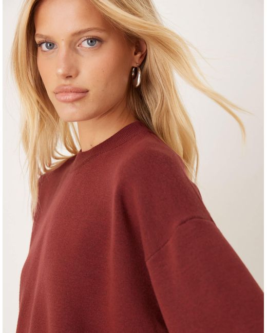 ASOS Knitted Structured Oversized T Shirt