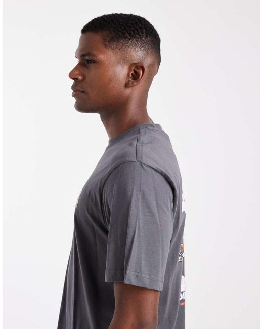 Only & Sons Blue Relaxed Fit T-Shirt With Ramen Bowl Back Print for men