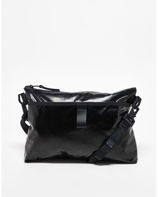 Rains Black – sibu musette – wasserdichte, strapazierfähige unisex-umhängetasche