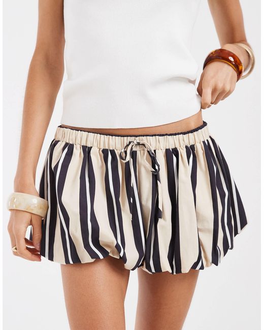 ASOS White Bubble Hem Shorts