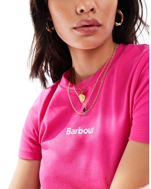 X asos - laurie - t-shirt di Barbour in Pink
