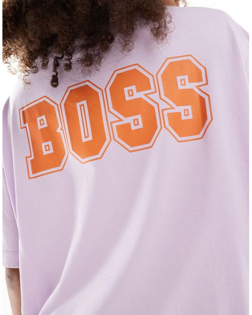 Boss - t-shirt boyfriend di Boss in White