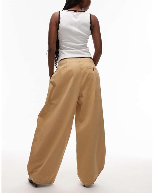 ASOS Casual Chino's Met Ronde Pijpen in het Natural
