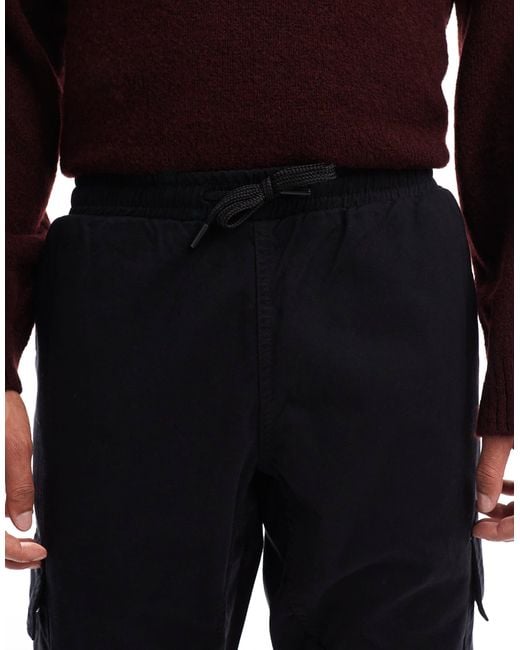 New Look – slim fit cargohose in Black für Herren