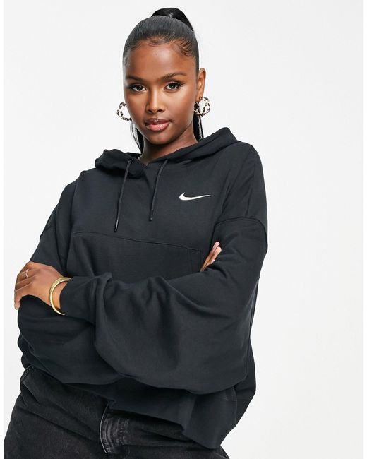 Nike Oversized Jersey Hoodie in Black (Blue) | Lyst