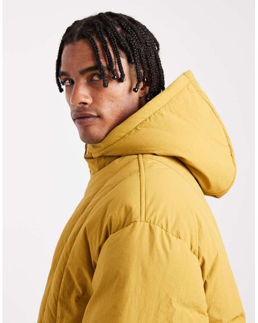 ASOS Natural Oversized Puffer Jacket for men